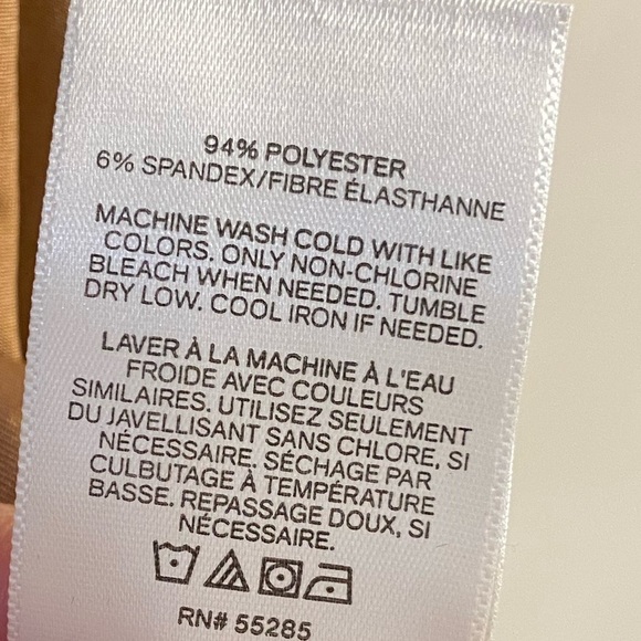 Express Blouse Crossover Deep Plunge Long Sleeve Brown Medium NWT - Picture 8 of 8